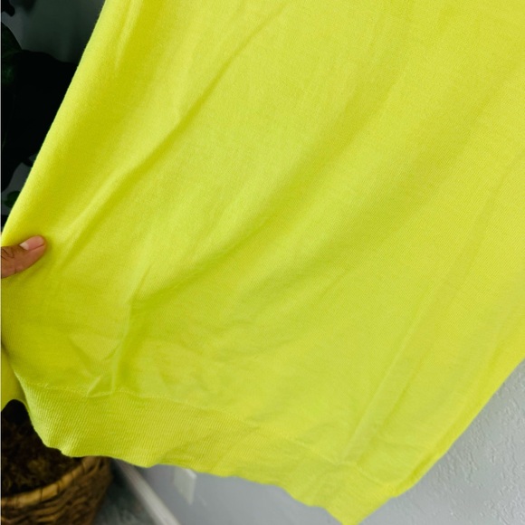 J. Crew Neon Yellow Citron Merino Tippi Sweater S - Picture 5 of 7